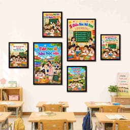 Set 6 tranh decor trang trí lớp học, tranh dán tường formex decor hay và ý nghĩa đạo đức. 1