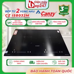 Bếp Từ Đôi Canzy CZ I58032M 2 Vùng Nấu Inverter Booster 2400W Kính Kanger Chính Hãng 1