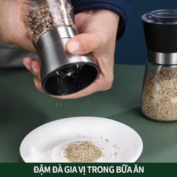 Lọ Xay Tiêu Cầm Tay Inox Đa Năng HanmiMart Dụng Cụ Xay Gia Vị Cho Nhà Bếp 2