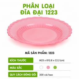 Đĩa Nhựa Đựng Bánh Kẹo Đồ Lễ Việt Nhật 1215 1218 1223 Chất Liệu Nhựa PP Bền Đẹp Nhiều Kích Thước GD404 9
