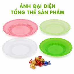 Đĩa Nhựa Đựng Bánh Kẹo Đồ Lễ Việt Nhật 1215 1218 1223 Chất Liệu Nhựa PP Bền Đẹp Nhiều Kích Thước GD404 2