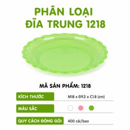 Đĩa Nhựa Đựng Bánh Kẹo Đồ Lễ Việt Nhật 1215 1218 1223 Chất Liệu Nhựa PP Bền Đẹp Nhiều Kích Thước GD404 8
