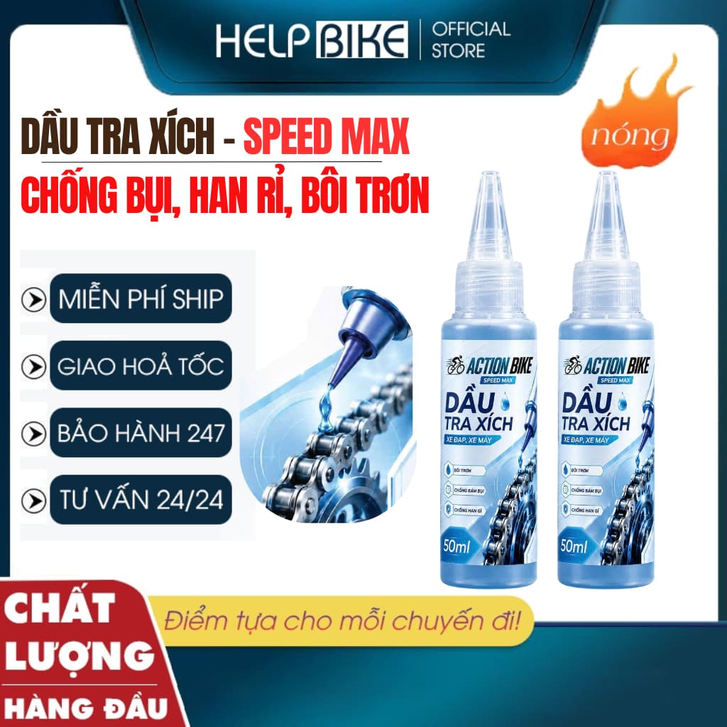 Dầu tra xích xe đạp thể thao Chính Hãng SPEED MAX, Dầu xích bôi trơn siêu mượt - DX01ac