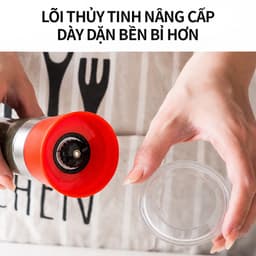 Lọ Xay Tiêu Cầm Tay Inox Đa Năng HanmiMart Dụng Cụ Xay Gia Vị Cho Nhà Bếp 6
