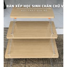 Bàn Gấp Gọn Mini Ngồi Bệt Chân Kẹp V – Bàn Xếp Học Trên Giường, Đi Dã Ngoại ,Mặt bàn MDF Phủ Melamine Dày 18mm 5