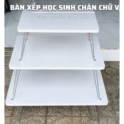 Bàn Gấp Gọn Mini Ngồi Bệt Chân Kẹp V – Bàn Xếp Học Trên Giường, Đi Dã Ngoại ,Mặt bàn MDF Phủ Melamine Dày 18mm 4