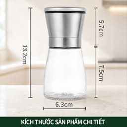 Lọ Xay Tiêu Cầm Tay Inox Đa Năng HanmiMart Dụng Cụ Xay Gia Vị Cho Nhà Bếp 9
