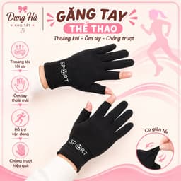 Găng Tay Hở Ngón Lót Nỉ Co Giãn Nam Nữ Chống Nắng Giữ Ấm Đi Xe Máy Xe Đạp Dùng Điện Thoại Tiện Lợi 2
