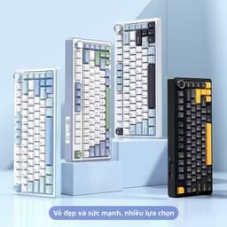 Bàn Phím Cơ Không Dây AULA F75 (3 Mode / Hotswap / Mạch Xuôi / LED RGB) - Hàng chính hãng 6