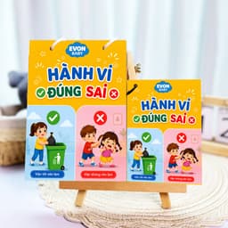 Thẻ Flash EVON BABY dạy bé tập nói - Bé Tập Nhận Thức Hành Vi ĐÚNG - SAI 9