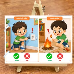 Thẻ Flash EVON BABY dạy bé tập nói - Bé Tập Nhận Thức Hành Vi ĐÚNG - SAI 6