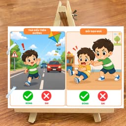 Thẻ Flash EVON BABY dạy bé tập nói - Bé Tập Nhận Thức Hành Vi ĐÚNG - SAI 7