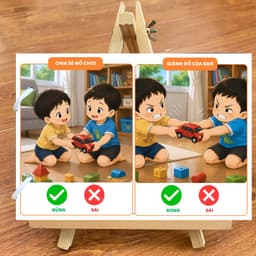 Thẻ Flash EVON BABY dạy bé tập nói - Bé Tập Nhận Thức Hành Vi ĐÚNG - SAI 8