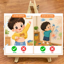 Thẻ Flash EVON BABY dạy bé tập nói - Bé Tập Nhận Thức Hành Vi ĐÚNG - SAI 4