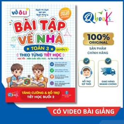 Sách - Vở Ô Li Bài Tập Về Nhà Toán Lớp 3 - Quyển 1 (Theo Từng Tiết Học) - Có Mã QR Video Bài Giảng của Qbooks 1
