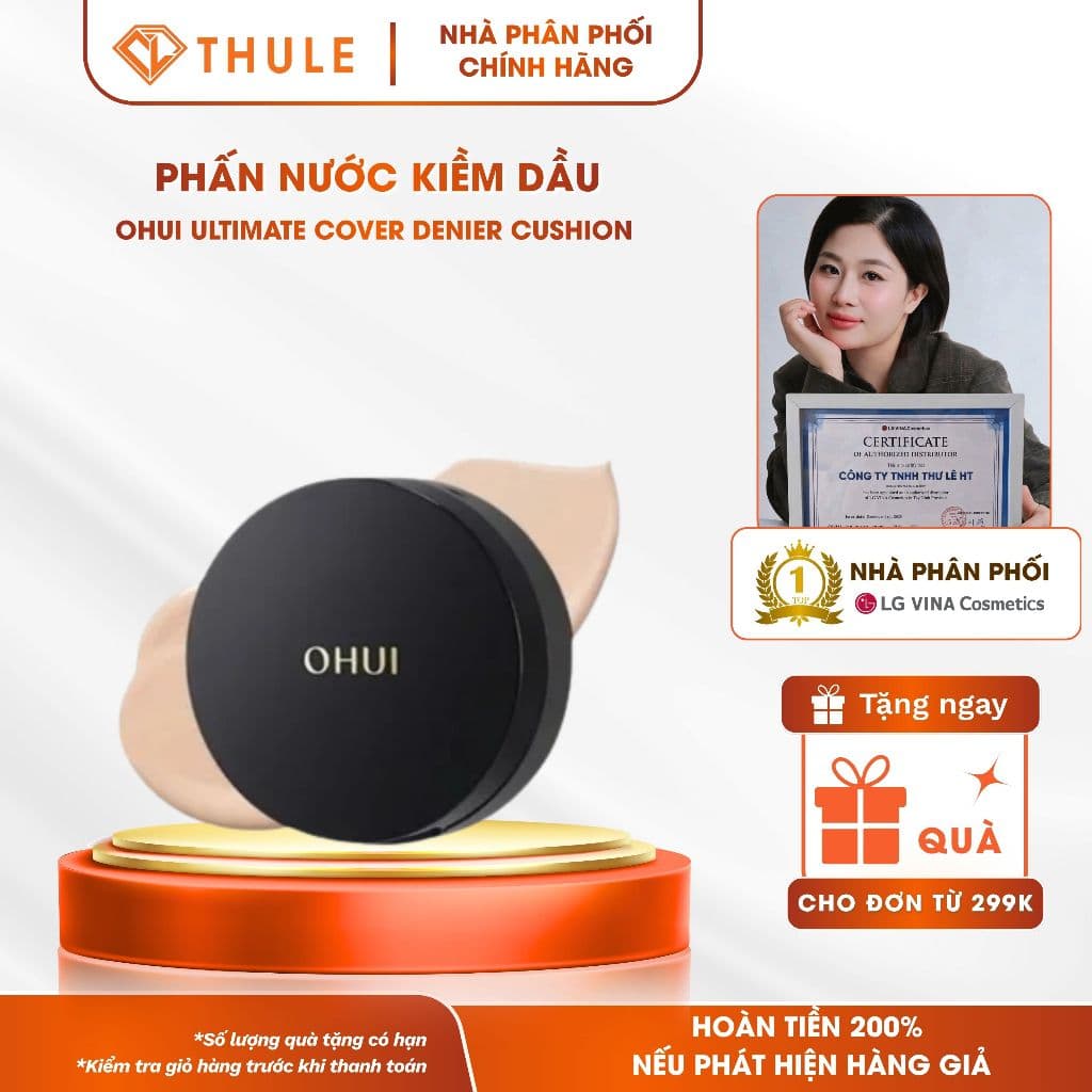 OHUI Ultimate Cover Denier Cushion Mini 6g Phấn Nước SPF50/PA+++ Che Phủ Cao, Nền Mịn Lì