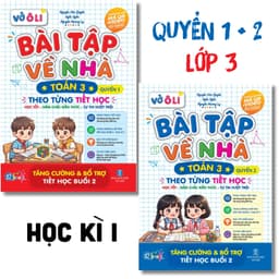 Sách - Combo Vở Ô Li Bài Tập Về Nhà Toán Lớp 3 - Có Mã QR Video Bài Giảng Từng Tiết Học (Qbooks) 2
