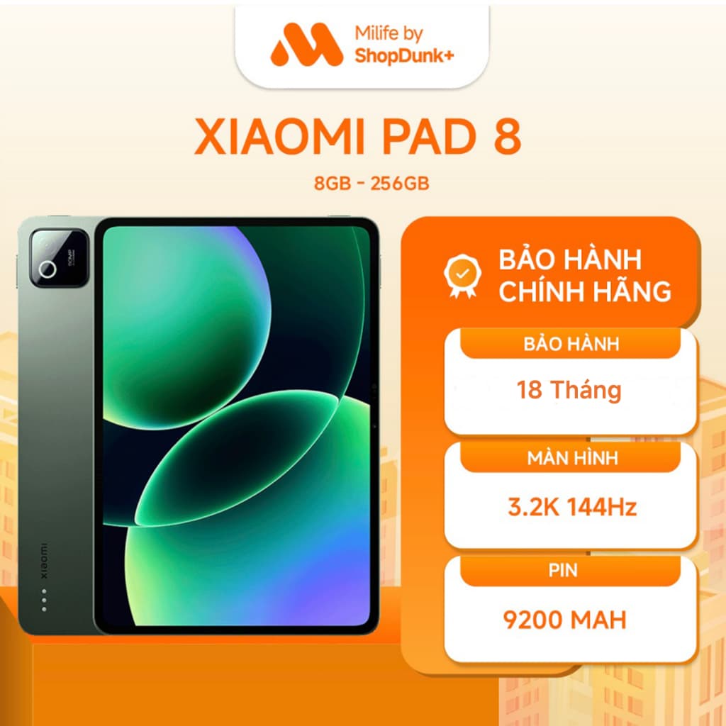 Máy Tính Bảng Xiaomi Pad 8 8GB 256GB Chính Hãng BH 18 Tháng