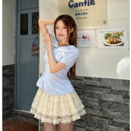 (Tặng Quần Bảo Hộ) Chân Váy Nữ Bigsize Dáng Xòe Chất Ren Dày Dặn Trẻ Trung MS489 LIMO 2