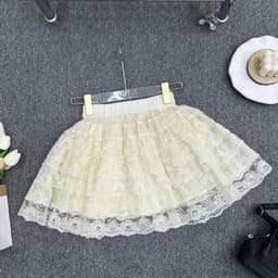 (Tặng Quần Bảo Hộ) Chân Váy Nữ Bigsize Dáng Xòe Chất Ren Dày Dặn Trẻ Trung MS489 LIMO 8