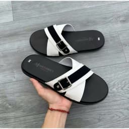 [Khâu Đế]Dép Quai Ngang Z09 Nam Nữ Phối Viền Chéo Khuy Bấm, Dép Lê Đế 2 Lớp 5