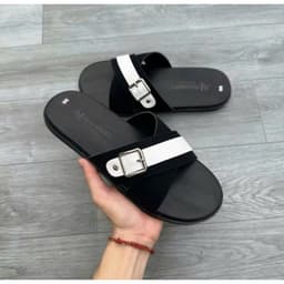 [Khâu Đế]Dép Quai Ngang Z09 Nam Nữ Phối Viền Chéo Khuy Bấm, Dép Lê Đế 2 Lớp 6
