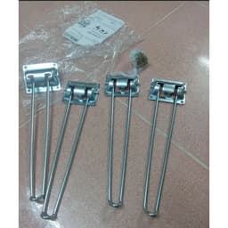 • [HÀNG LOẠI 1] Bộ 4 Chân Bàn Gấp Gọn chữ V Cao 28cm Thép Không Gỉ  ( Kèm Vít ) 4