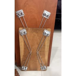 • [HÀNG LOẠI 1] Bộ 4 Chân Bàn Gấp Gọn chữ V Cao 28cm Thép Không Gỉ  ( Kèm Vít ) 3