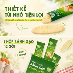 Bánh gạo ăn dặm rau củ Mămmy giúp bé tập nhau bổ sung dinh dưỡng, hỗ trợ tiêu hóa cho bé 7 tháng 5
