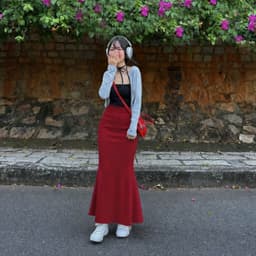 [Có Bigsize 45-85kg] Chân Váy Đuôi Cá Dáng Dài 105cm Ôm Body Chất Thun Gân Co Giãn MS5017 LIMO 4