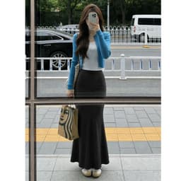 [Có Bigsize 45-85kg] Chân Váy Đuôi Cá Dáng Dài 105cm Ôm Body Chất Thun Gân Co Giãn MS5017 LIMO 6