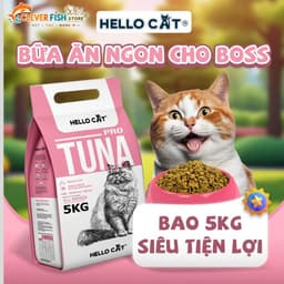 [Túi 5kg] Thức Ăn Cho Mèo Hello Cat Tuna Vị Cá Ngừ, Hạt Dinh Dưỡng Cho Mèo Mọi Lứa Tuổi, Clever Fish Store 2