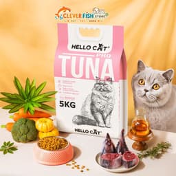 [Túi 5kg] Thức Ăn Cho Mèo Hello Cat Tuna Vị Cá Ngừ, Hạt Dinh Dưỡng Cho Mèo Mọi Lứa Tuổi, Clever Fish Store 1