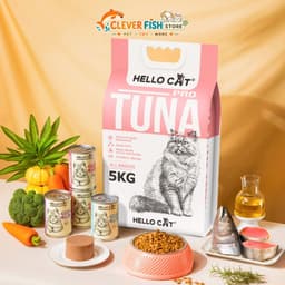 [Túi 5kg] Thức Ăn Cho Mèo Hello Cat Tuna Vị Cá Ngừ, Hạt Dinh Dưỡng Cho Mèo Mọi Lứa Tuổi, Clever Fish Store 6