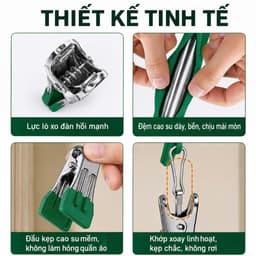 Móc treo đồ lót,tất vớ kèm 10 kẹp kim loại đa năng 2