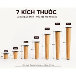 Chân Bàn Gỗ Tự Nhiên – Chân Tủ, Chân Kệ, Chân Bàn Cafe, Bàn Trà – Nhiều Kích Thước 8–75cm 2