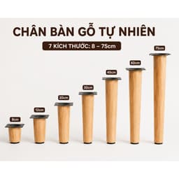 Chân Bàn Gỗ Tự Nhiên – Chân Tủ, Chân Kệ, Chân Bàn Cafe, Bàn Trà – Nhiều Kích Thước 8–75cm 1