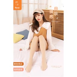 Quần Tất Nữ Giữ Nhiệt Cạp Cao Lót Lông Dày Dặn Co Giãn Quần Legging Mùa Đông Ôm Dáng Màu Đen Da 6