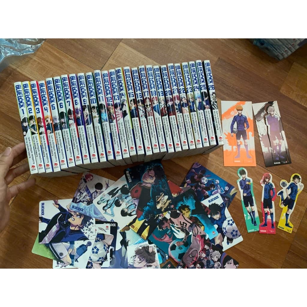 (+pos) Bộ 26q vở Blue Lock - Bluelock tập 1-26 full card + 5 standee+poster