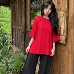 Set Pháp Phục Nữ Bigsize 45-90kg Áo Tơ Voan Quần Lụa Cách Tân Thanh Lịch Đồ Lam Đi Chùa MS317 LIMO 3