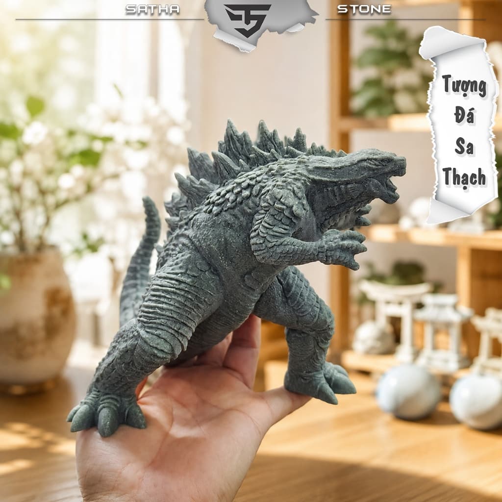 Tượng Godzilla vua quái thú đá sa thạch ST0299 - Tượng deco, trang trí tiểu cảnh, bán cạn, terrarium