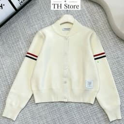 Áo cardigan nữ thời trang, Áo len & Cardigan Cổ Tròn Tay Kẻ Dễ Thương Phong Cách  Hàn Quốc Nhẹ Nhàng Chất vải nỉ hai da 6