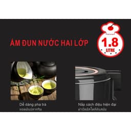 ẤM SIÊU TỐC 2 LỚP CHỐNG NÓNG AULUX (MODEL: AK-18U) 5