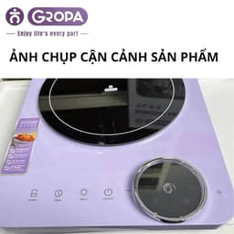 Bếp Từ Đơn Cao Cấp GROPA-Thiết Kế Tím Pastel Cực Xinh, Nấu Nướng Nhanh Chóng, Tiết Kiệm Điện (Bảo Hành 2 Năm)-Chính Hãng 3