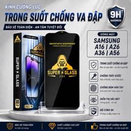 Kính cường lực Samsung A16, A26, A36, A56 5G cao cấp full màn miếng dán bảo vệ màn hình đt 1