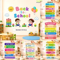 [MỚI 2026] Bảng gỗ, Set Gỗ Dán Tường Các Góc Học Tập Trang Trí Mầm Non, Lớp Học (Kèm phụ kiện treo) 1