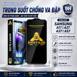 Kính cường lực Samsung A17,A27, A37, A57 cao cấp full màn trong Miếng dán bảo vệ màn điện thoại ss 1