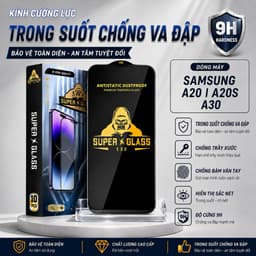 Kính cường lực Samsung A20, A30, A20S cao cấp full màn miếng dán bảo vệ màn hình điện thoại 1
