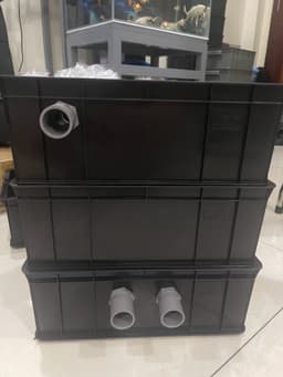 Bộ lọc baki tràn trên cho hồ cá cảnh vừa và nhỏ - Kích Thước 34x25x13 Màu Đen- ống phi 27 4