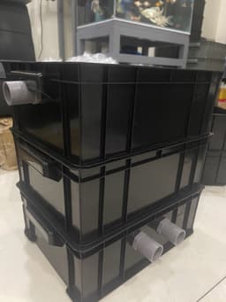 Bộ lọc baki tràn trên cho hồ cá cảnh vừa và nhỏ - Kích Thước 34x25x13 Màu Đen- ống phi 27 3